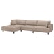 UPPÅKRA 4,5-seat modular sofa, with chaise longue, left/Samsala grey-beige