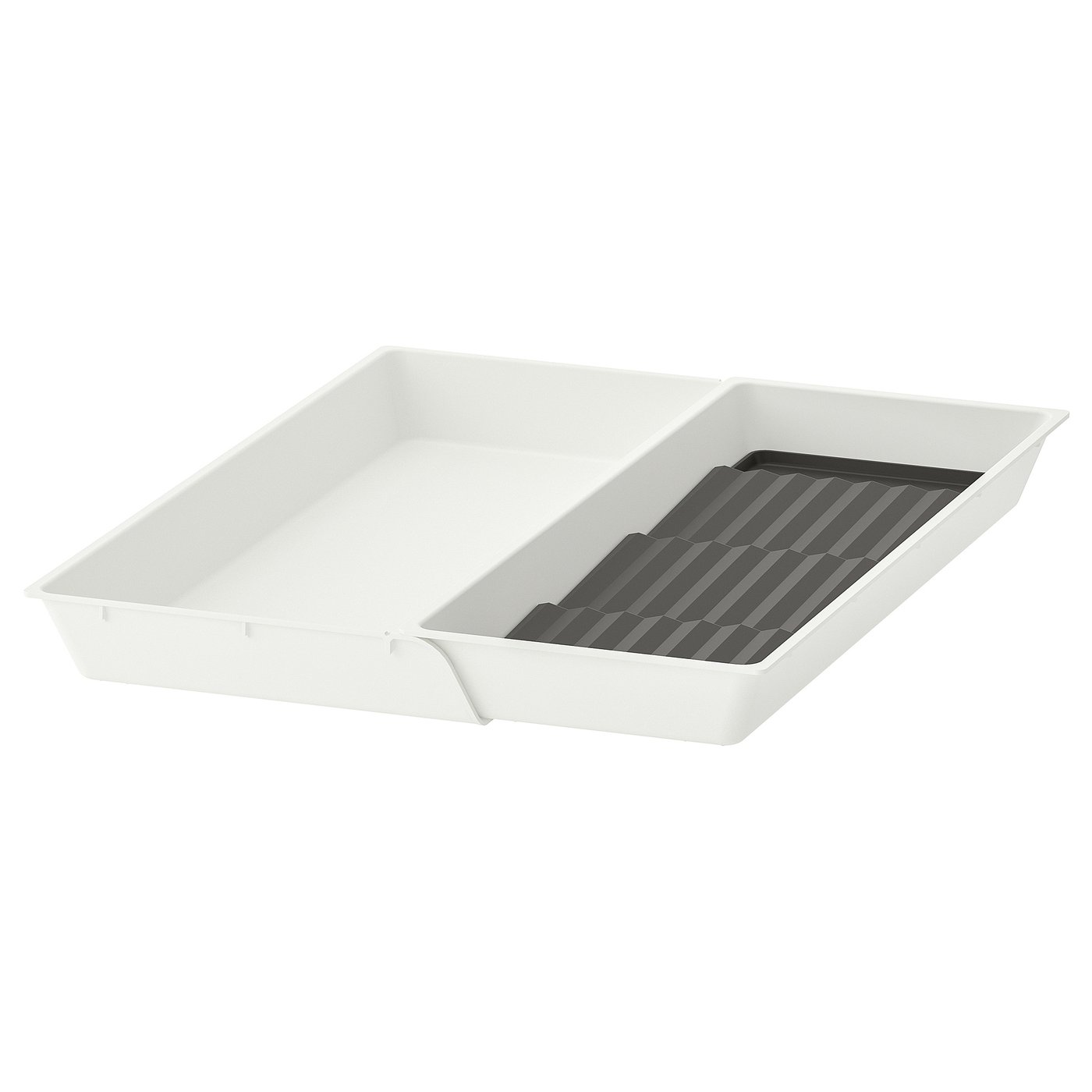 UPPDATERA Tray w spice rack/adj addon tray, white/anthracite, 40x50 cm
