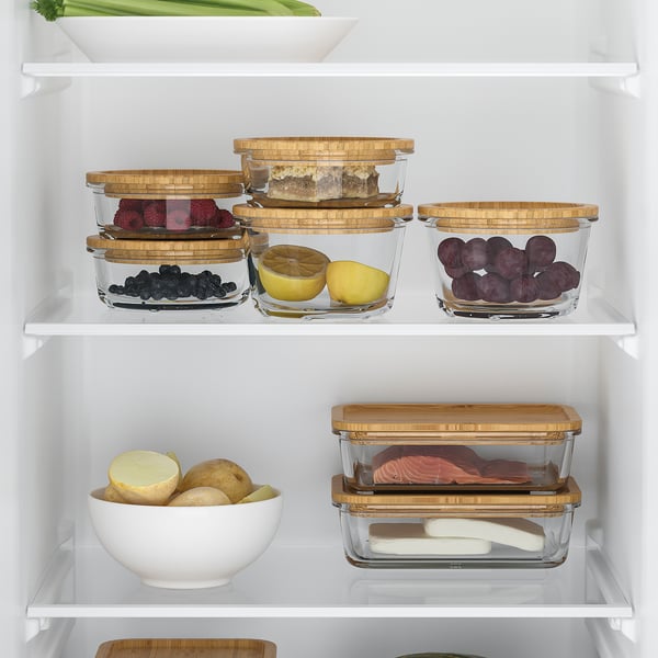 UPPKALLA Fridge/freezer, IKEA 300 freestanding/stainless steel colour, 216/95 l