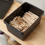 UPPSNOFSAD Storage box, black, 25x17x12 cm/3.5 l