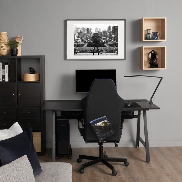 UTESPELARE Gaming desk, black, 160x80 cm - IKEA