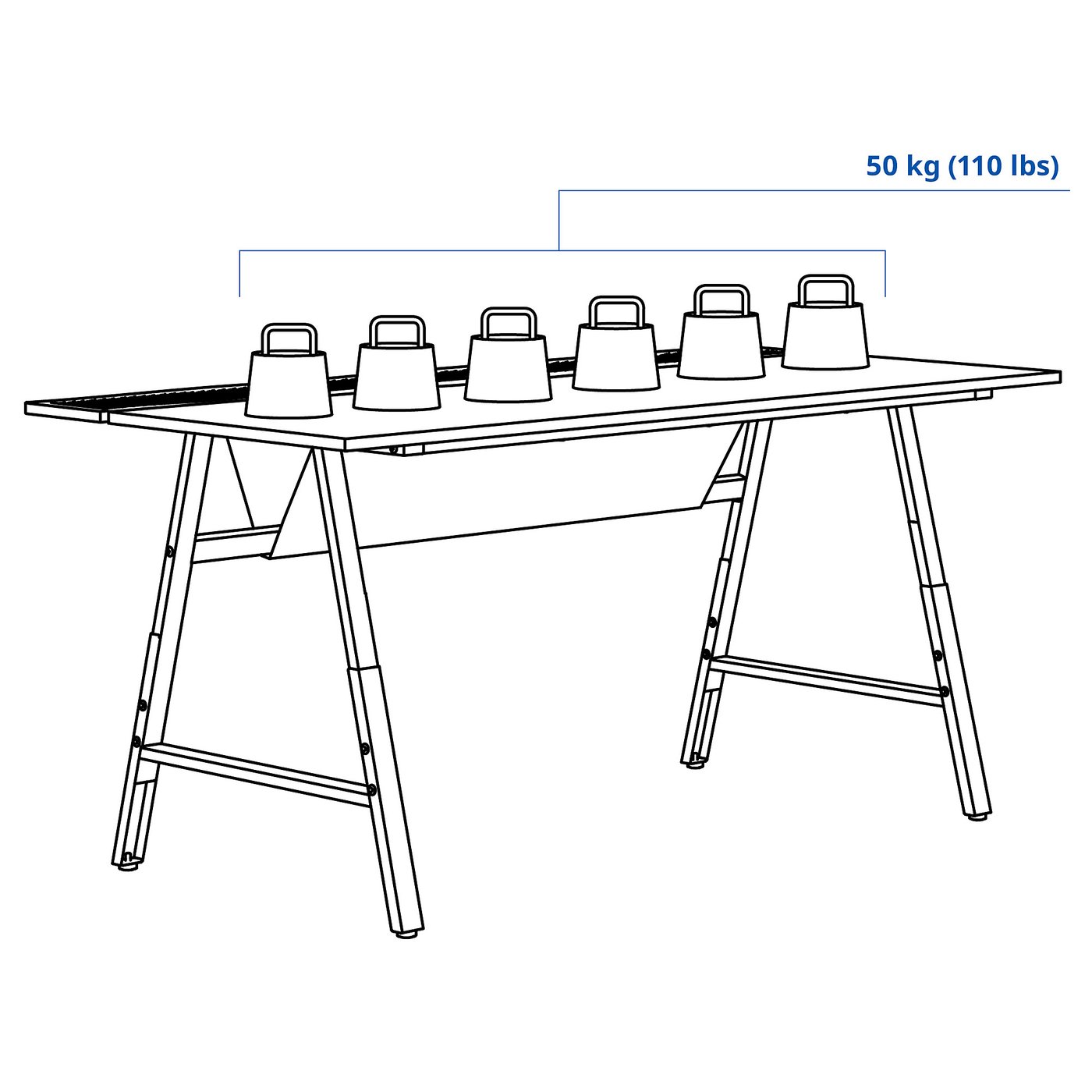 UTESPELARE Gaming desk - black 160x80 cm
