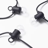 UTSUND LED lighting chain with 24 lights, outdoor black