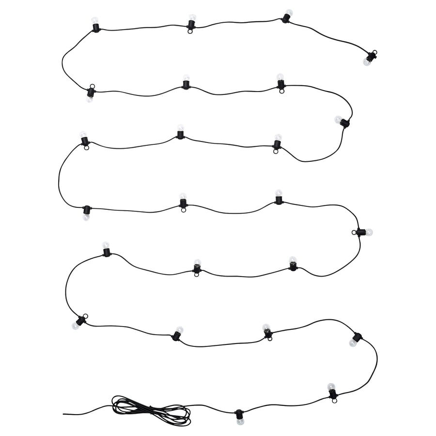 UTSUND LED lighting chain with 24 lights, outdoor black IKEA