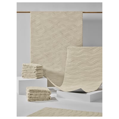 VÄXELFEL Rug, low pile, off-white, 133x195 cm