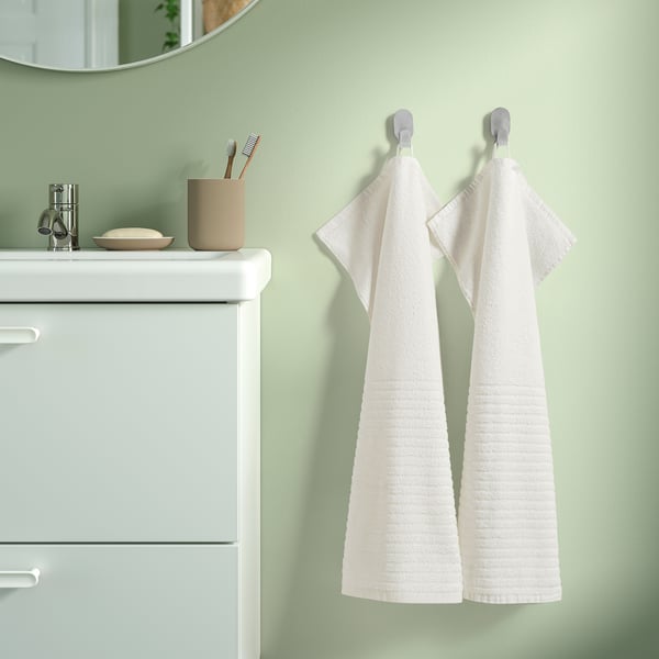 VÅGSJÖN Hand towel, white, 40x70 cm