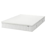 VALEVÅG Mattress and mattress pad, extra firm light blue/Nordberget white, Queen