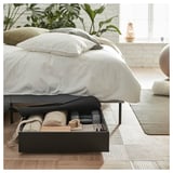 VARDÖ Bed storage box, black, 65x70 cm