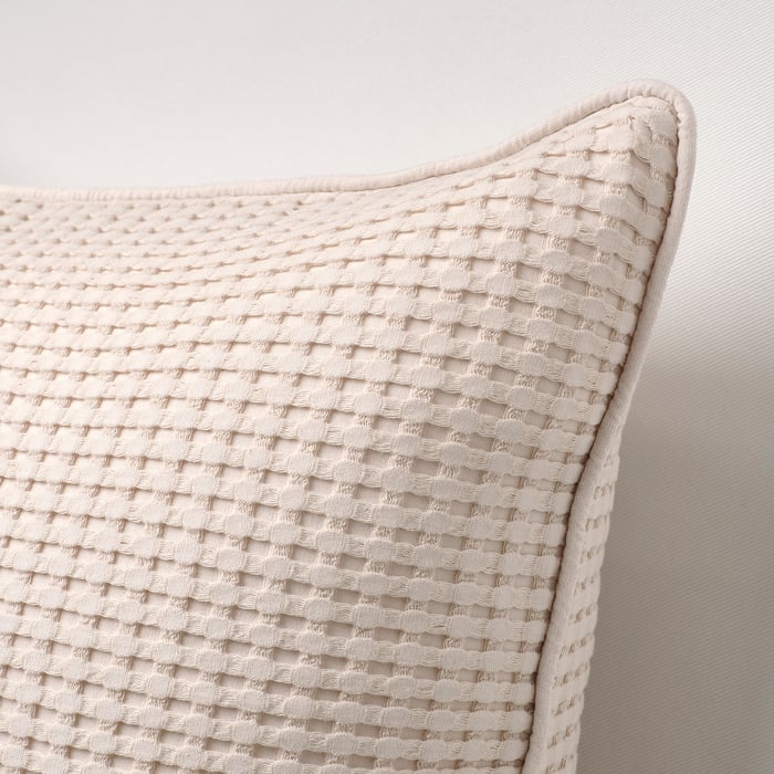 VÅRELD Cushion cover, light beige, 50x50 cm IKEA