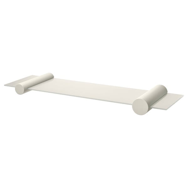 VARMBLIXT Glass shelf, frosted glass/white, 70 cm IKEA