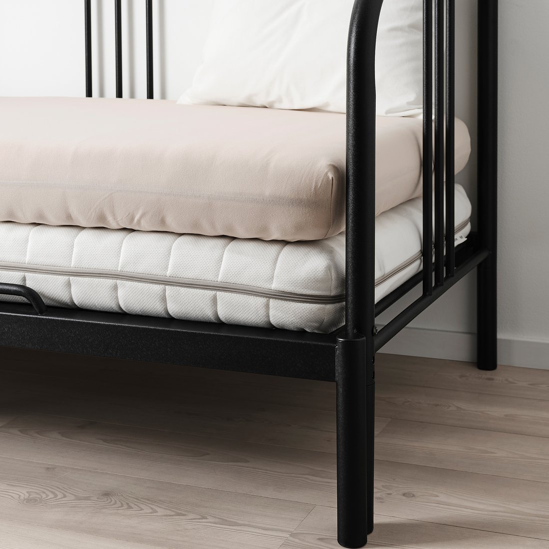 VÅRVIAL Fitted sheet for daybed, beige, Single IKEA