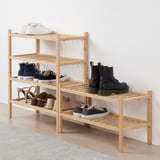 VASSKÄR Shoe rack, bamboo, 60 cm