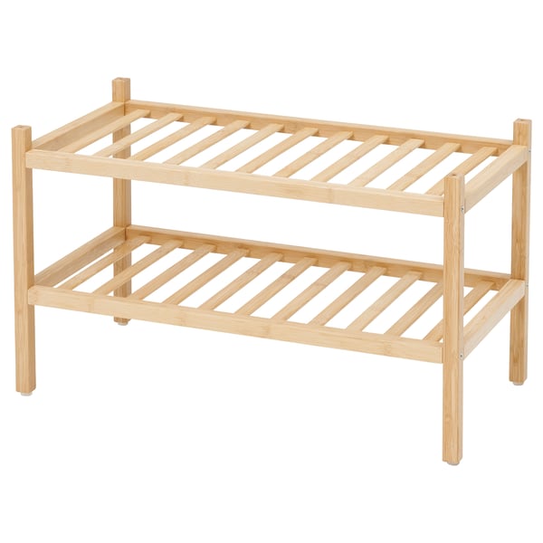 VASSKÄR Shoe rack, bamboo, 60 cm