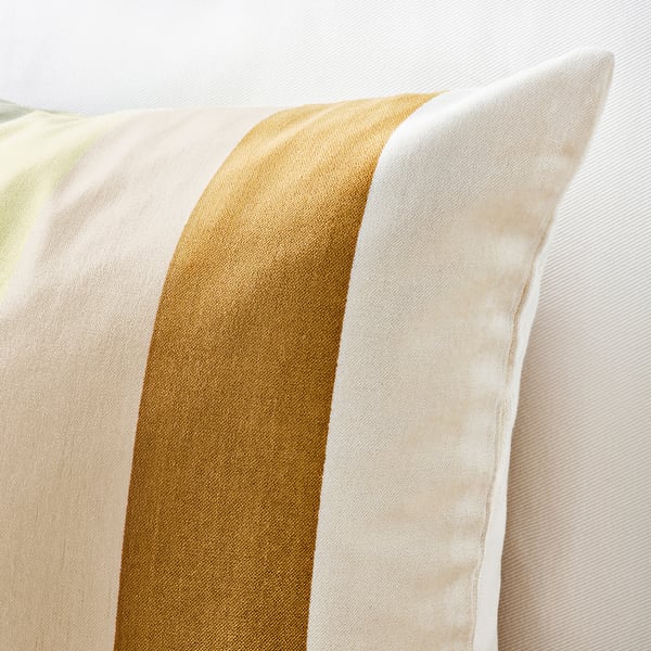 VATTENVÄN Cushion cover, beige/striped, 50x50 cm