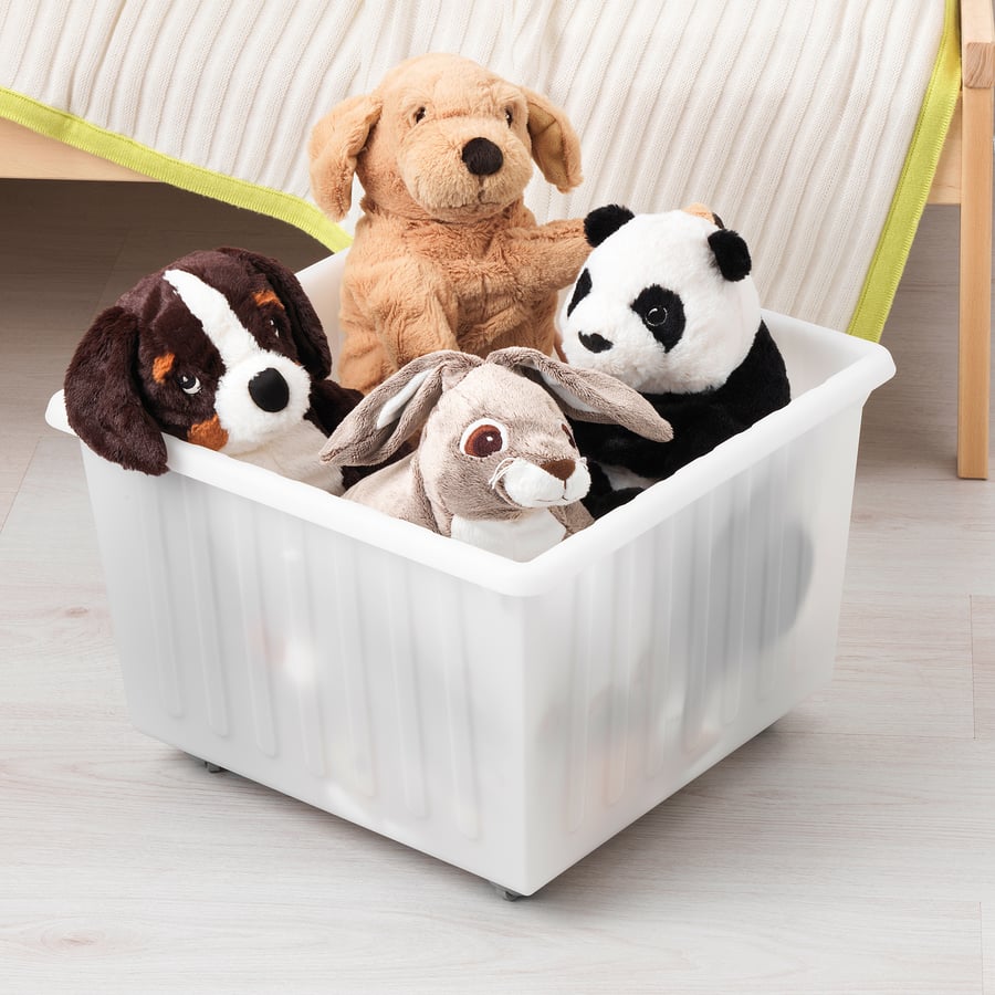 VESSLA storage crate with castors, white, 39x39 cm IKEA