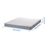 VESTMARKA Sprung mattress, extra firm/light blue, Double