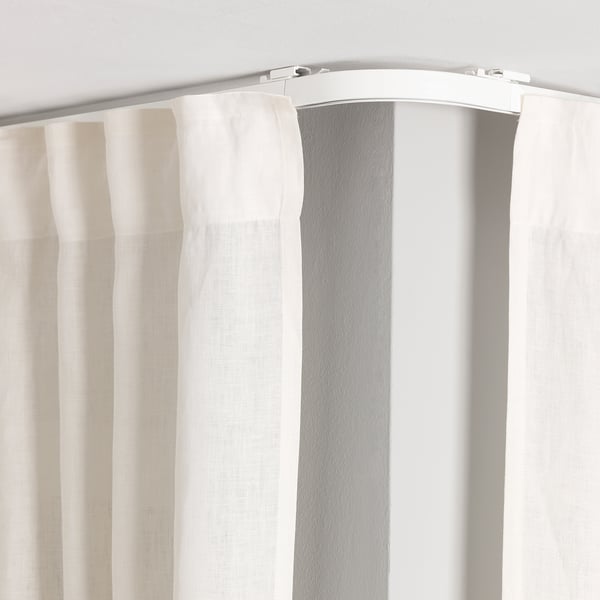 VIDGA Corner piece, single track, white - IKEA