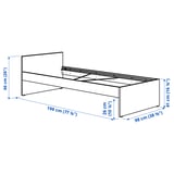 VIHALS Bed frame, white/Luröy, Single