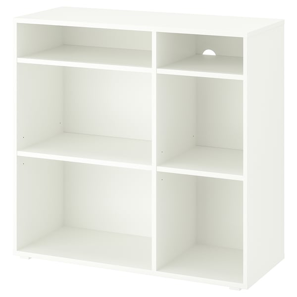 VIHALS Shelving unit with 4 shelves, white, 95x37x90 cm