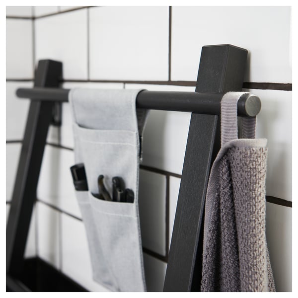 VILTO towel stand, black IKEA