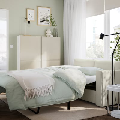 VIMLE 2-seat sofa-bed, Gunnared medium grey