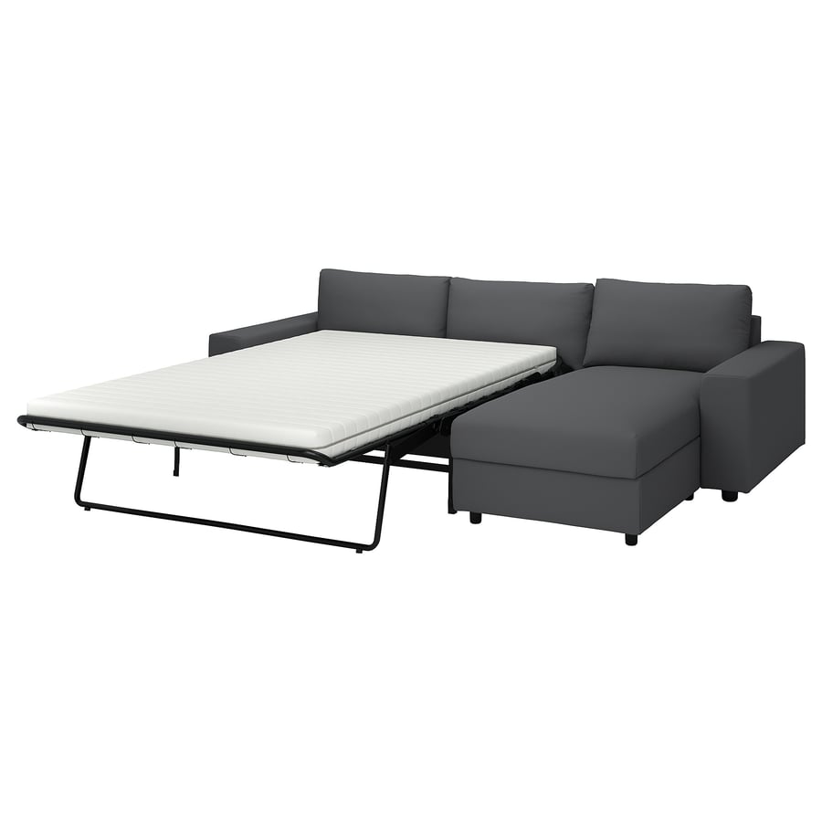 VIMLE 3seat sofabed with chaise longue, With wide armrests/Hallarp