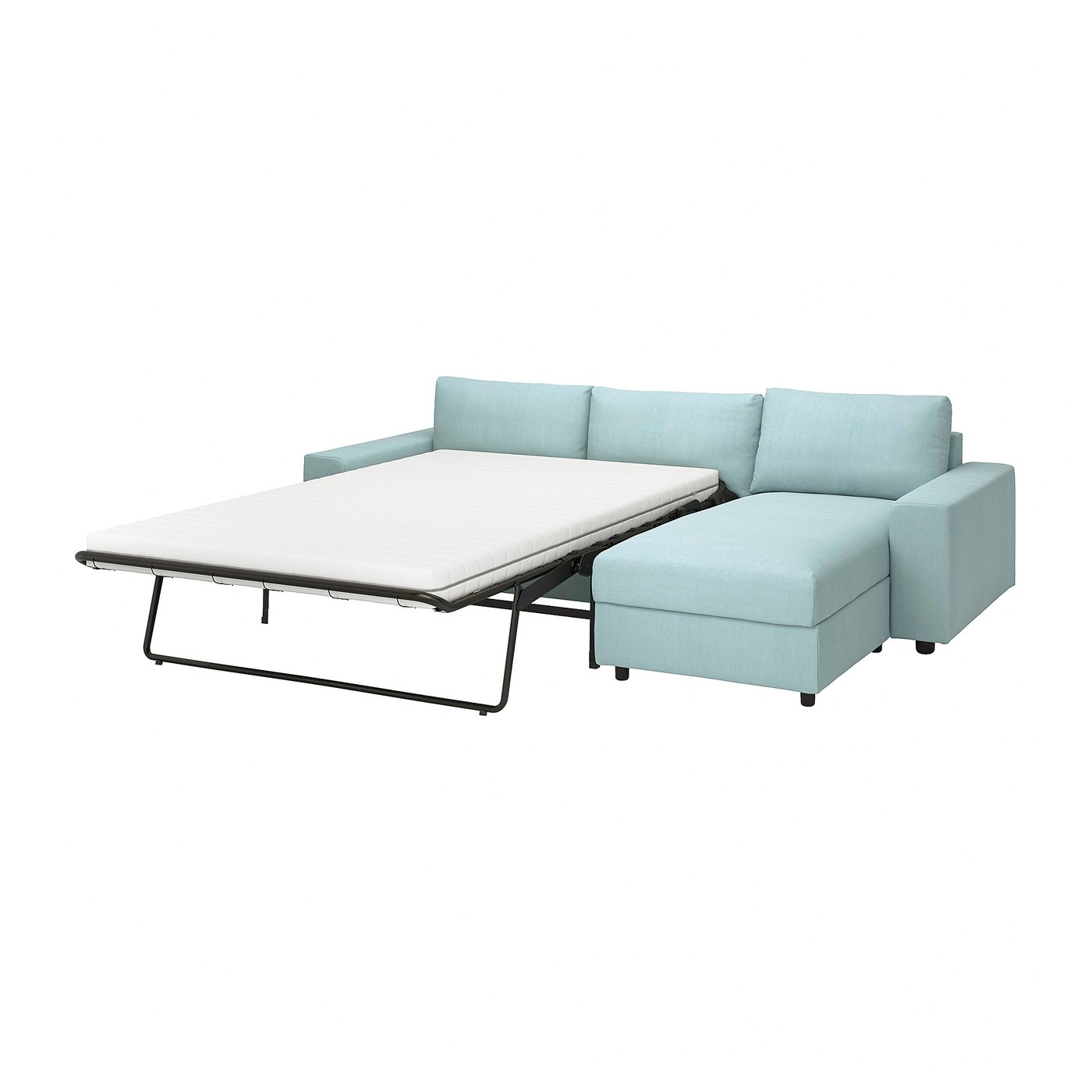 VIMLE 3seat sofabed with chaise longue, With wide armrests/Saxemara