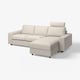 VIMLE 3-seat sofa with chaise longue, with wide armrests with headrest/Gunnared beige