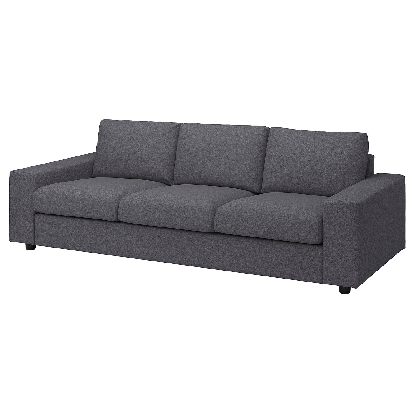VIMLE 3seat sofa, with wide armrests/Gunnared medium grey IKEA