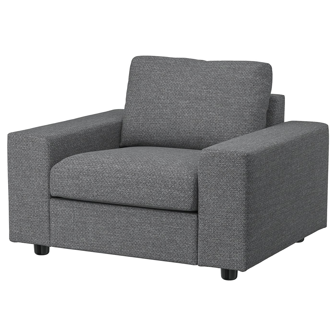 VIMLE armchair, with wide armrests/Lejde grey/black IKEA