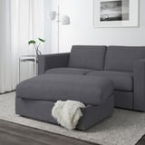 VIMLE Footstool with storage, Gunnared medium grey