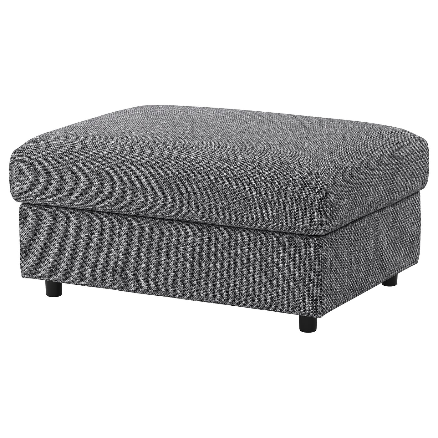 VIMLE Footstool with storage - Lejde grey/black