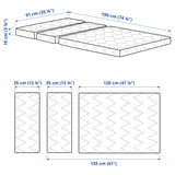 VIMSIG Foam mattress for extendable bed, 91x190 cm