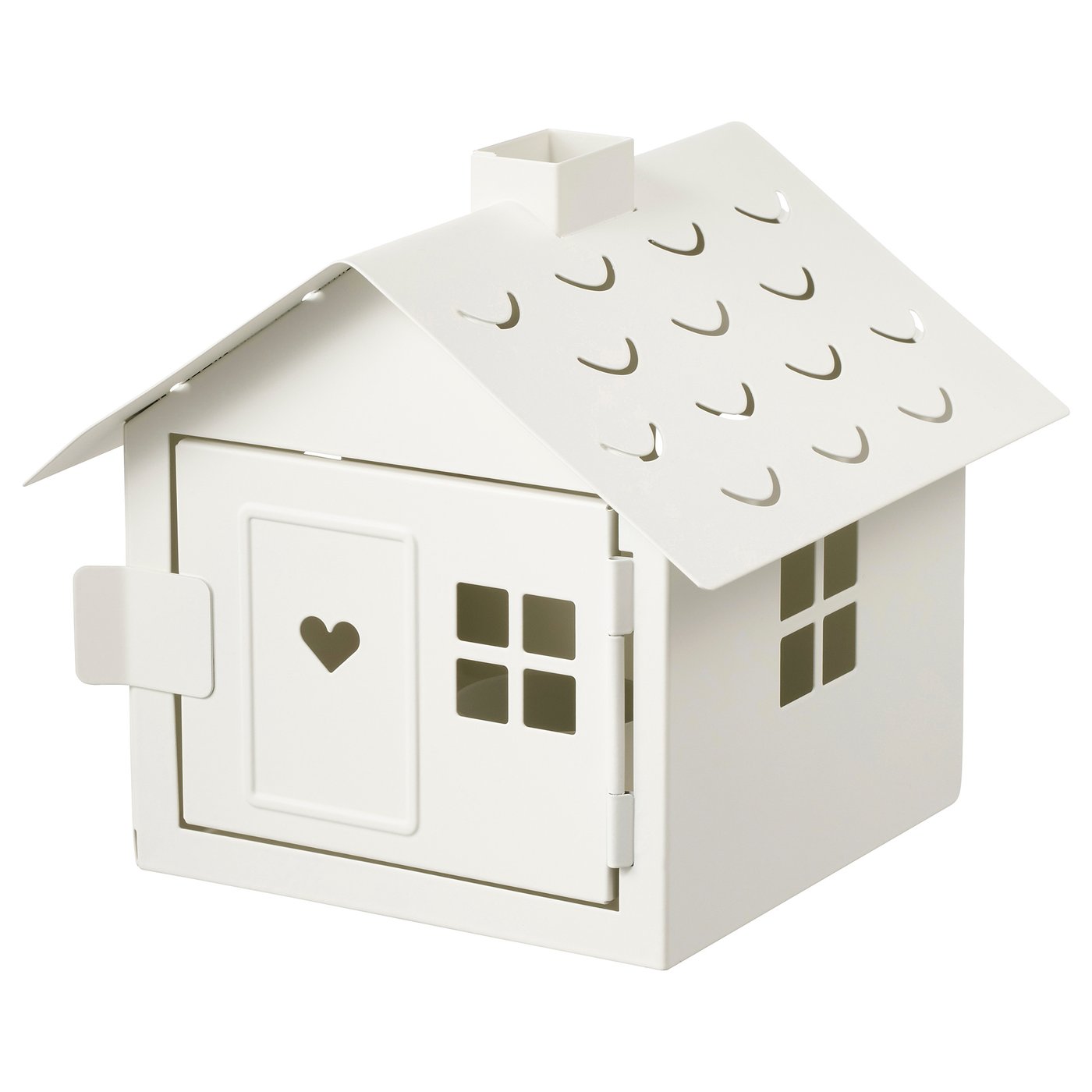 VINTERFEST Tealight holder, house/white, 14 cm IKEA