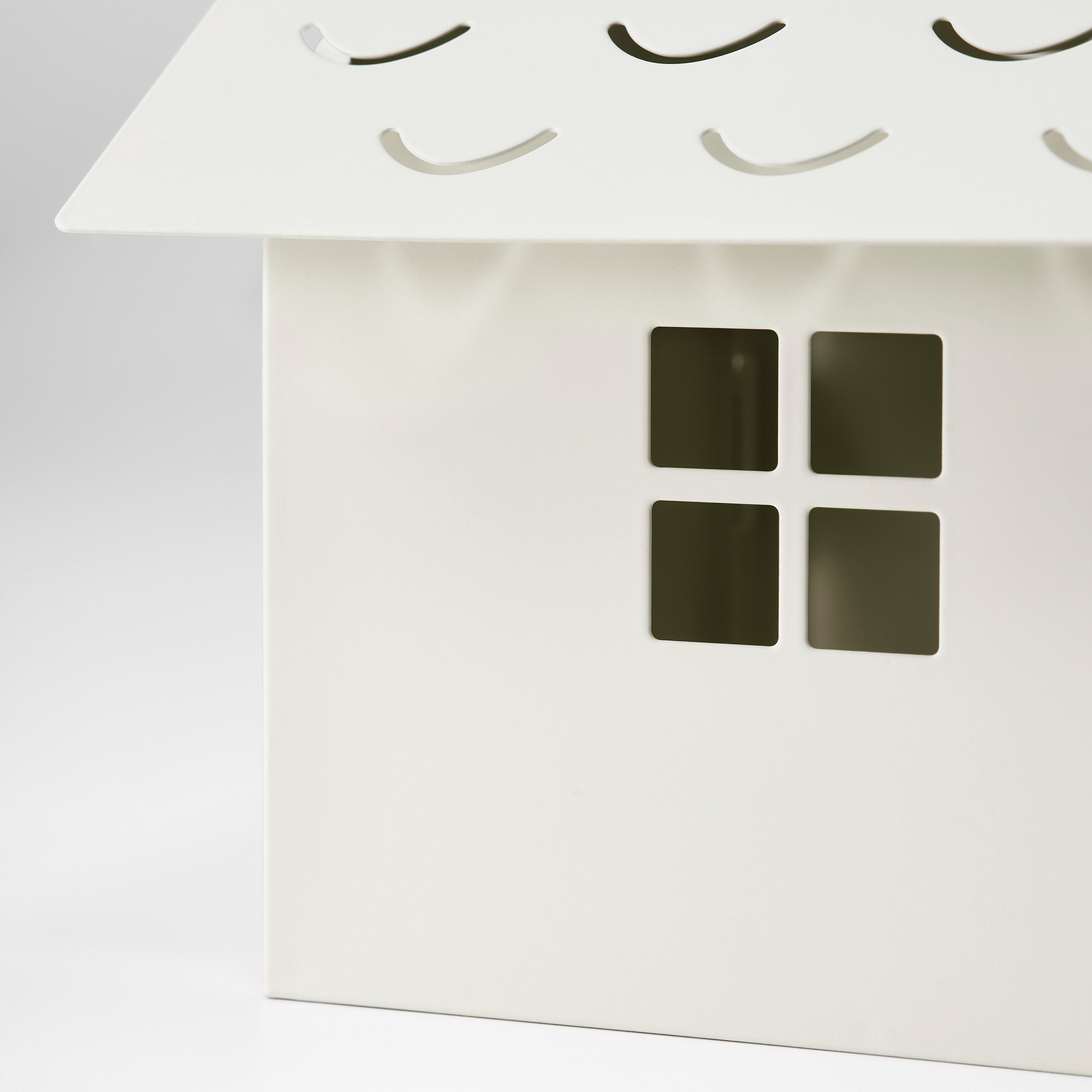 VINTERFEST Tealight holder, house/white, 14 cm IKEA