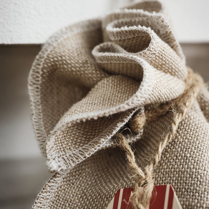 VINTERFINT Gift bag, set of 3 mixed patterns/jute red IKEA