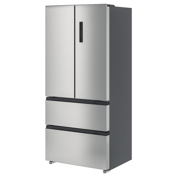 VINTERKALL French door fridge/freezer, IKEA 700 freestanding/stainless steel, 341/171 l