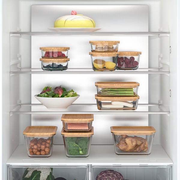 VINTERKALL French door fridge/freezer, IKEA 700 freestanding/stainless steel, 341/171 l