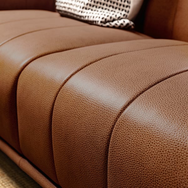 VISKAFORS 2-seat sofa, Högalid brown/birch
