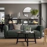 VISKAFORS 3-seat sofa, Lejde grey/green/brown