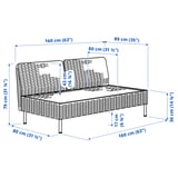 VITTSKÄR 2-seat sofa, outdoor/plastic rattan dark grey