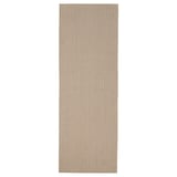 VODSKOV Rug, flatwoven, natural/light grey, 80x230 cm