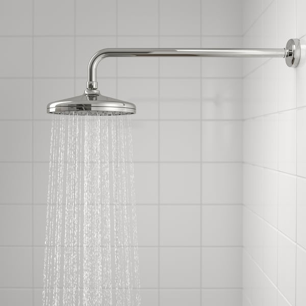 VOXNAN Single-spray showerhead with arm, chrome-plated
