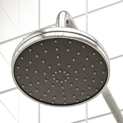 VOXNAN Single-spray showerhead with arm, chrome-plated