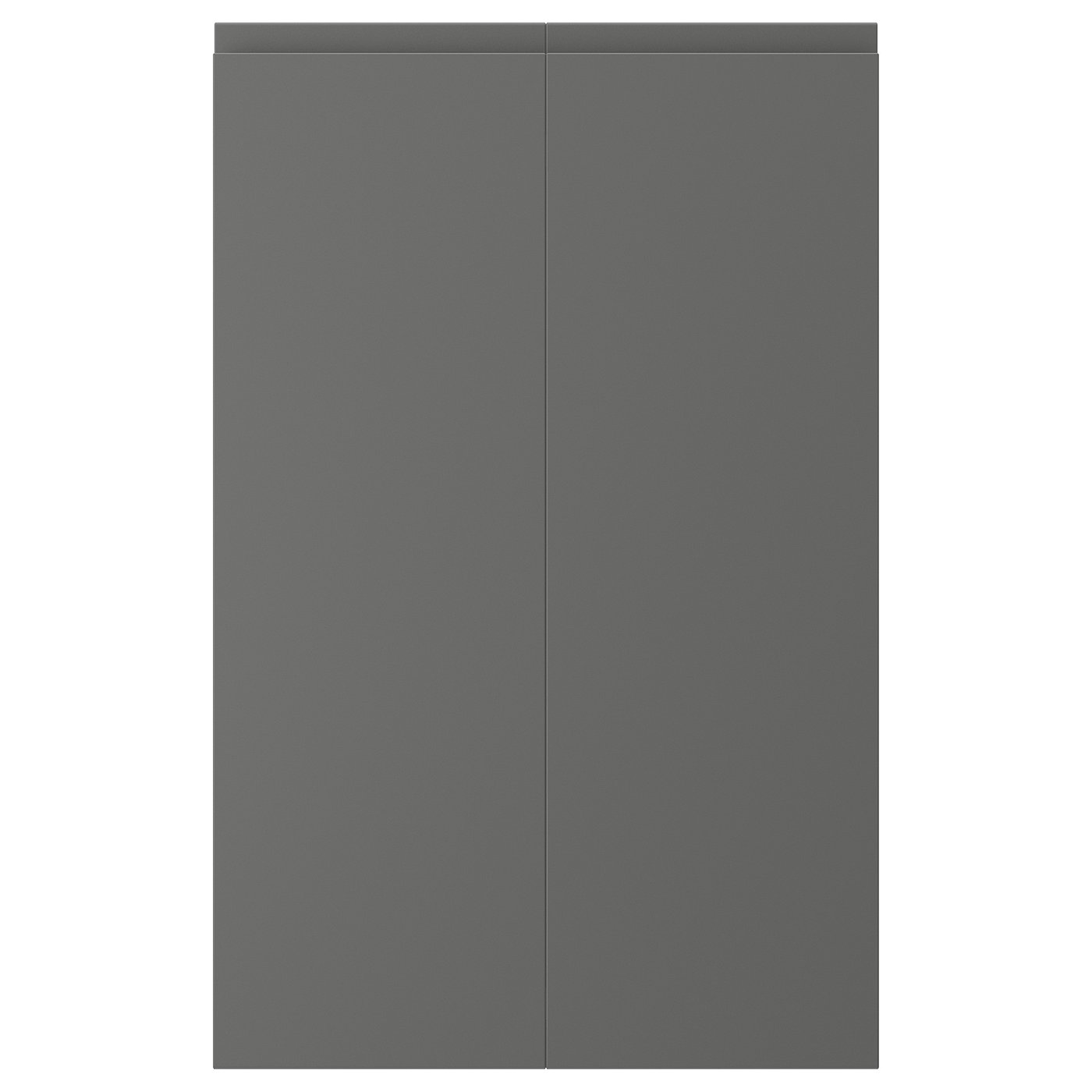 VOXTORP 2-p door f corner base cabinet set - left-hand dark grey 25x80 cm