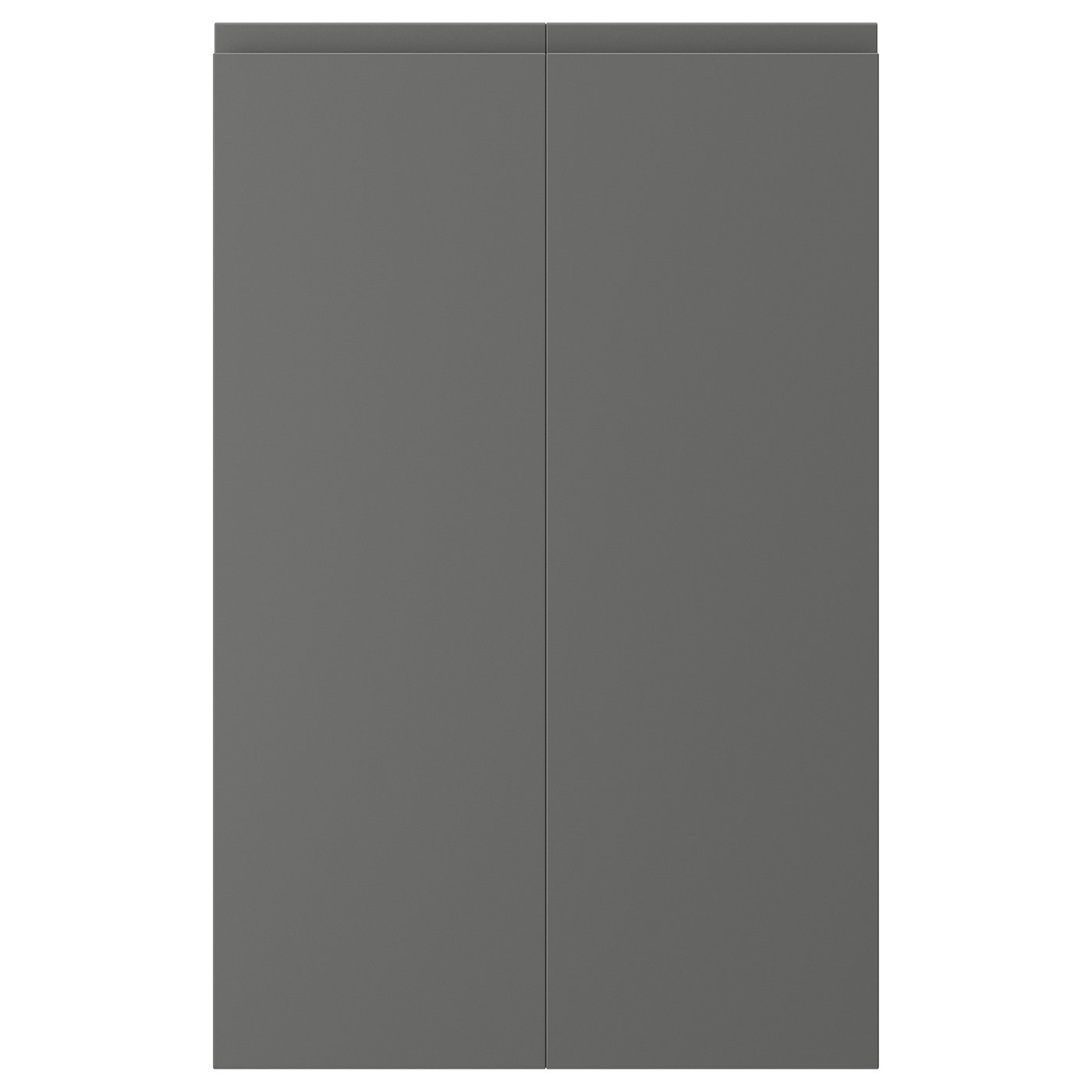 VOXTORP 2-p door f corner base cabinet set - right-hand dark grey 25x80 cm
