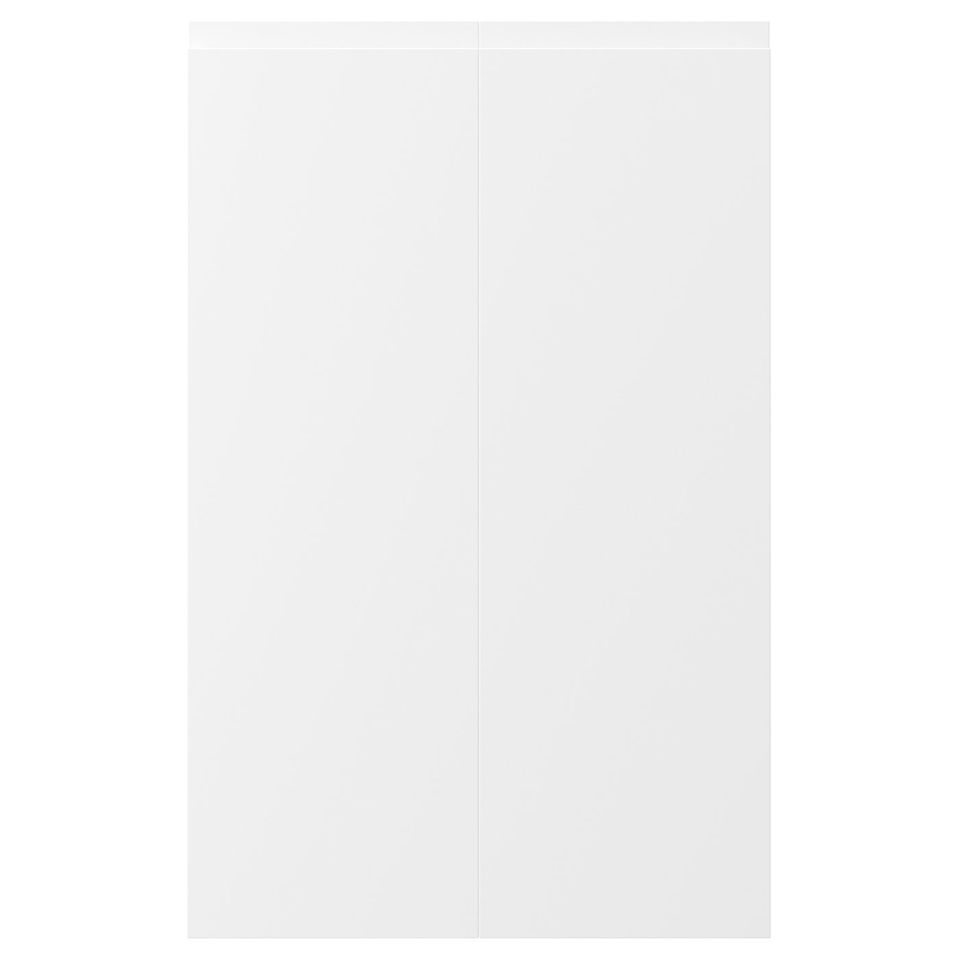 VOXTORP 2-p door f corner base cabinet set - right-hand matt white 25x80 cm
