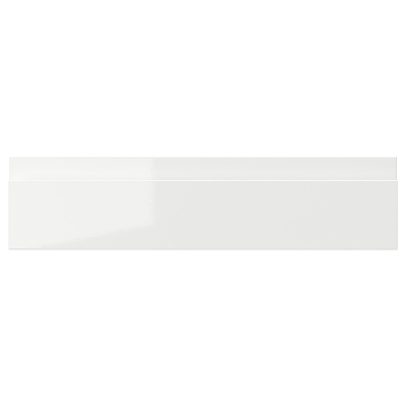 VOXTORP Drawer front - high-gloss white 40x10 cm