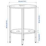 Illustration with measurements for the product: ÄSPERÖD.