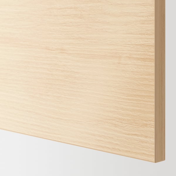 Close-up of a sleek, natural wood-textured surface, likely from a cabinet door or drawer front, showing subtle grain detail and smooth finish.